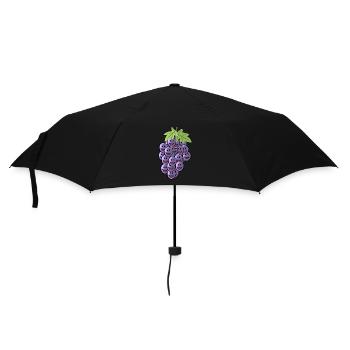 Trauben Weintrauben Wein Geschenk Rebe Traube - Regenschirm (klein) - Schwarz - Vorne