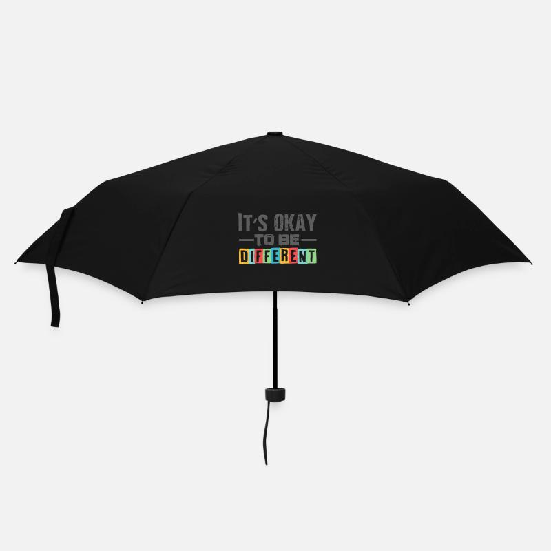 autismus anders verschieden geschenk shirt - Regenschirm (klein) - Schwarz
