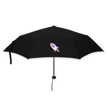 Space Rocket Pop Comic - Umbrella (small) - black - Front