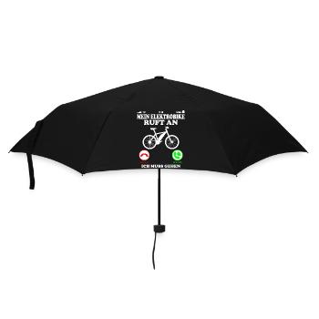 Elektro Fahrrad Bike E-Bike Ruft an muss gehen - Regenschirm (klein) - Schwarz - Vorne