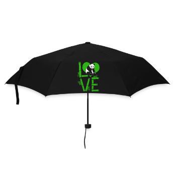 Panda - Regenschirm (klein) - Schwarz - Vorne