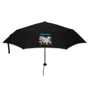 Lustiges Polterabend Elefant Geschenk Shirt - Regenschirm (klein) - Schwarz - Vorne