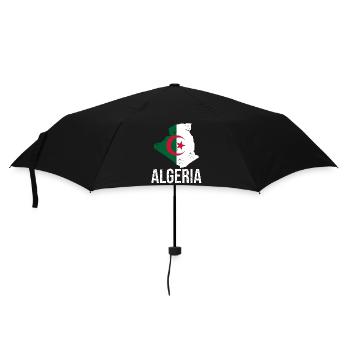 Drapeau algérien dans la conception cartographique - Parapluie standard - noir - Devant