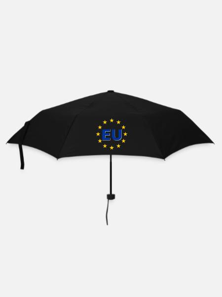 EU Symbol im Sternenring - Regenschirm (klein) - Schwarz