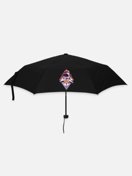 L’astronaute mange un burger tshirt fast food - Parapluie standard - noir