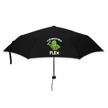 Fitness Workout Motivation Tyrannosaurus Flex - Regenschirm (klein) - Schwarz - Vorne
