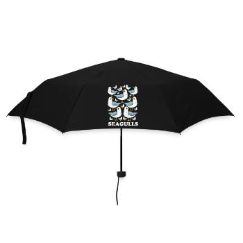 Möwe - Regenschirm (klein) - Schwarz - Vorne