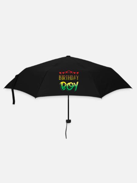 Happy Birthday - Regenschirm (klein) - Schwarz