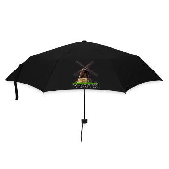 Windmühle Woldegk - Regenschirm (klein) - Schwarz - Vorne