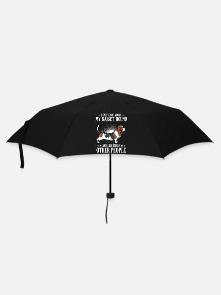 Beagle Love and Three Others - Umbrella (small) - black