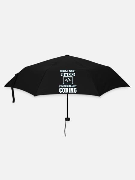 Programmieren Geschenk - Regenschirm (klein) - Schwarz
