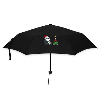 Panda with fairy lights Christmas - Umbrella (small) - black - Front