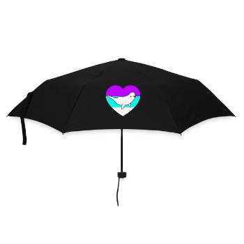 Costume De Poisson Baleine Beluga Retro Sea Life - Parapluie standard - noir - Devant