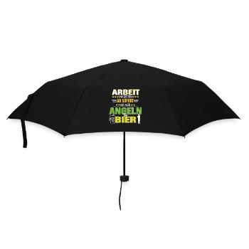 Retraité pêcheur pêcheur à la pêche et bière - Parapluie standard - noir - Devant