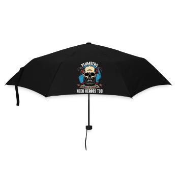 Klempnerhelden Skull Motiv - Regenschirm (klein) - Schwarz - Vorne