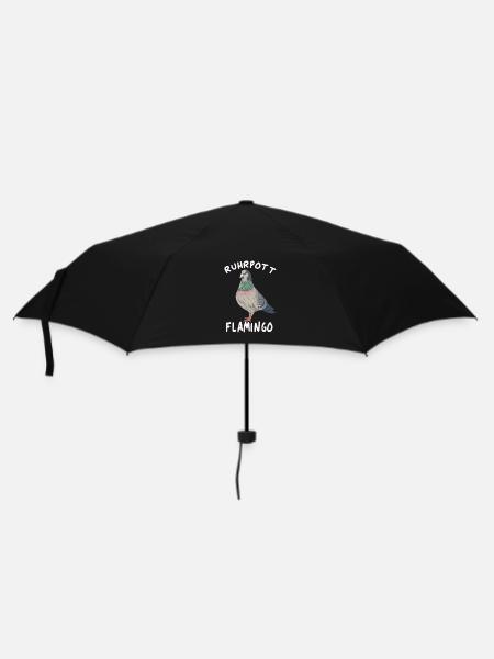 Ruhrpott Flamingo Taube - Regenschirm (klein) - Schwarz