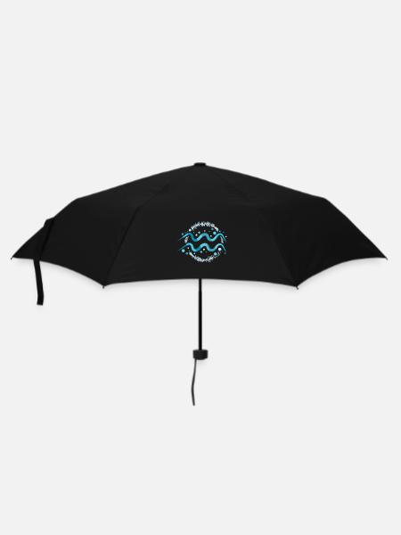 Sternzeichen Wassermann - Regenschirm (klein) - Schwarz