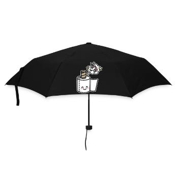 Never grow up - Unicorn toilet paper - Umbrella (small) - black - Front