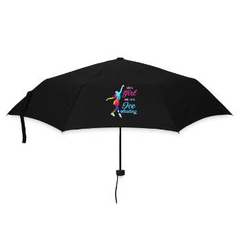 Patineuse patineuse patineur - Parapluie standard - noir - Devant