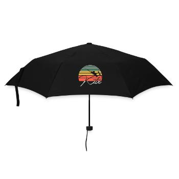 Kitesurf Kite Surfer - Regenschirm (klein) - Schwarz - Vorne
