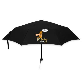 Marmotte cadeau d’anniversaire - Parapluie standard - noir - Devant