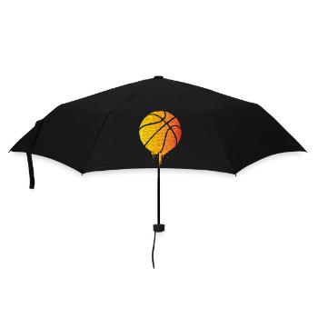 Basketballer - Basketball - BBall - Basket Ball - Regenschirm (klein) - Schwarz - Vorne
