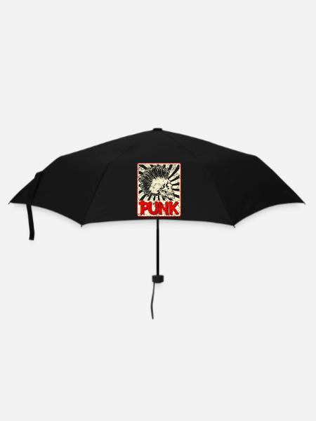 Punk Musik Anarchie Punkrock Band Konzert Geschenk - Regenschirm (klein) - Schwarz