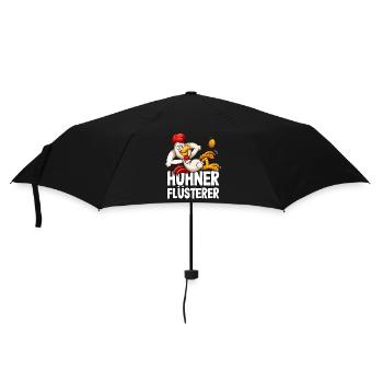 Hühner Flüsterer Lustiges Landwirt Bauer Huhn - Regenschirm (klein) - Schwarz - Vorne
