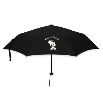 Happy English Setter I Dog Comic Gift - Umbrella (small) - black - Front