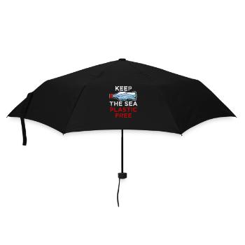 Save The Ocean Keep the Sea plastic free Meer Öko - Umbrella (small) - black - Front