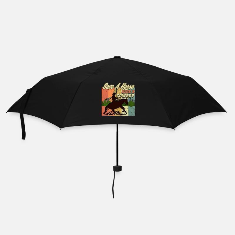 Westernreiten - Regenschirm (klein) - Schwarz
