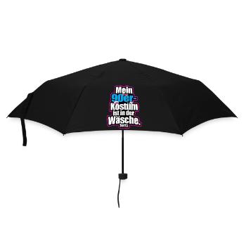 Mein 90er Jahre Kostüm In Der Wäsche Motto Party - Regenschirm (klein) - Schwarz - Vorne