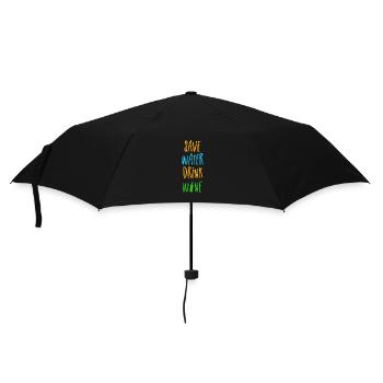 save water drink wine - speicher Wasser trink Wein - Regenschirm (klein) - Schwarz - Vorne