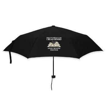 I read books and I know things Lecture Livres Sort - Parapluie standard - noir - Devant