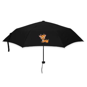 Chevreuil mignon Chevreuil Cadeau de cerf - Parapluie standard - noir - Devant