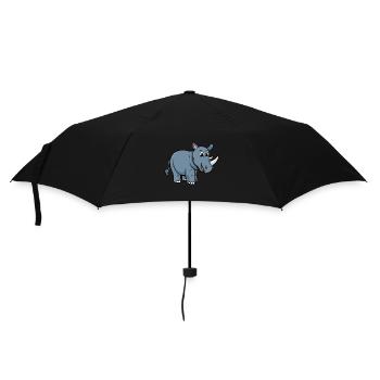 Nashorn - Regenschirm (klein) - Schwarz - Vorne