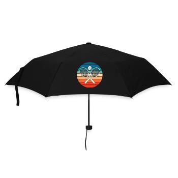 Tennis Crossed Tennis Raquettes Rétro - Parapluie standard - noir - Devant