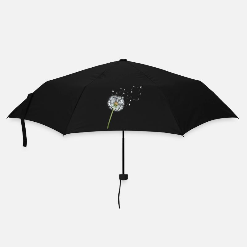 Löwenzahn Natur Gärtner Blumen Pusteblume Geschenk - Regenschirm (klein) - Schwarz
