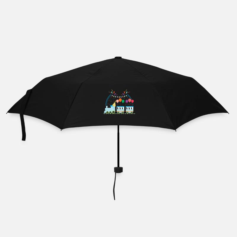 Zugführer Kinder Design - Regenschirm (klein) - Schwarz