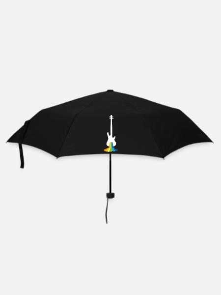Bass Player Gift Bass Guitar Rainbow Bassist - Regenschirm (klein) - Schwarz