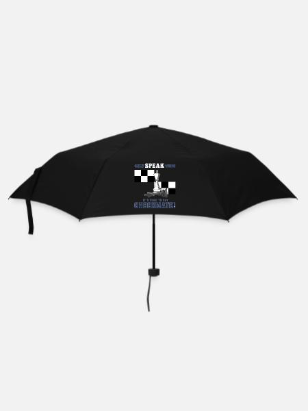 Schach, Schach Schachmatt, Schach Schachfiguren - Regenschirm (klein) - Schwarz