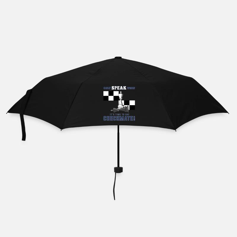 Schach, Schach Schachmatt, Schach Schachfiguren - Regenschirm (klein) - Schwarz