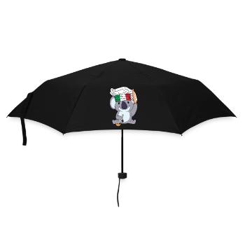 Italien Koch Koala Pizza Bäcker Rom Chef Küche - Regenschirm (klein) - Schwarz - Vorne