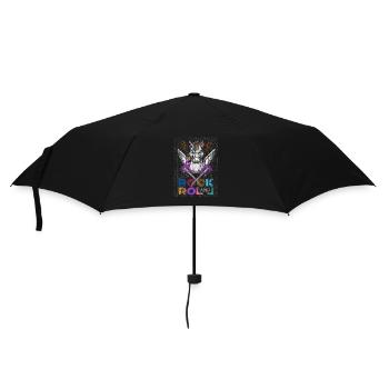 Rock and roll unicorn unicorn guitar headbang - Umbrella (small) - black - Front
