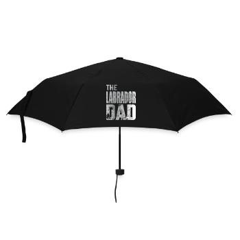 Labrador Dad Walking Golden Retriever Geschenk - Regenschirm (klein) - Schwarz - Vorne