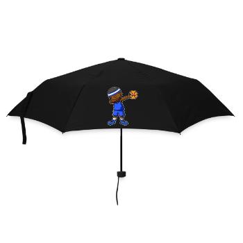 Kinder Basketball Dabbing Dab Geschenk - Regenschirm (klein) - Schwarz - Vorne
