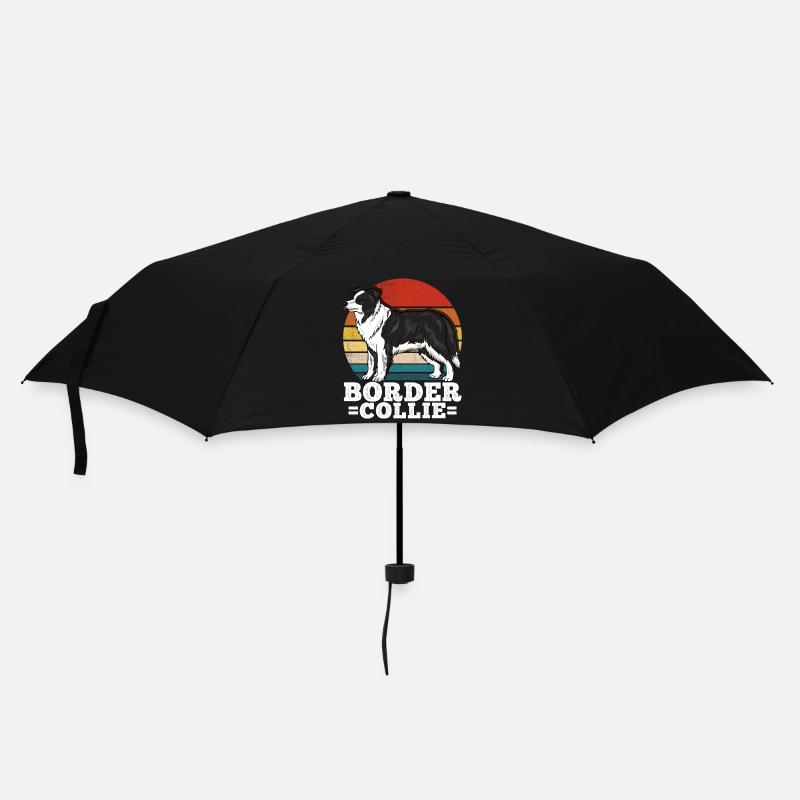 Border Collie Rétro - Parapluie standard - noir