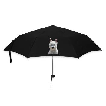 Dog westi cute dogs small dog pet - Umbrella (small) - black - Front