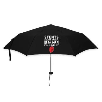 Stents are for wimps Bypass Surgery Heart Survivor - Umbrella (small) - black - Front