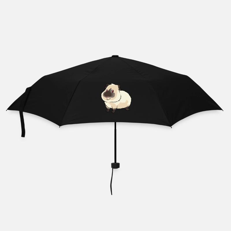 Mignon propriétaire de cochon d'Inde de l'Himalaya et - Parapluie standard - noir
